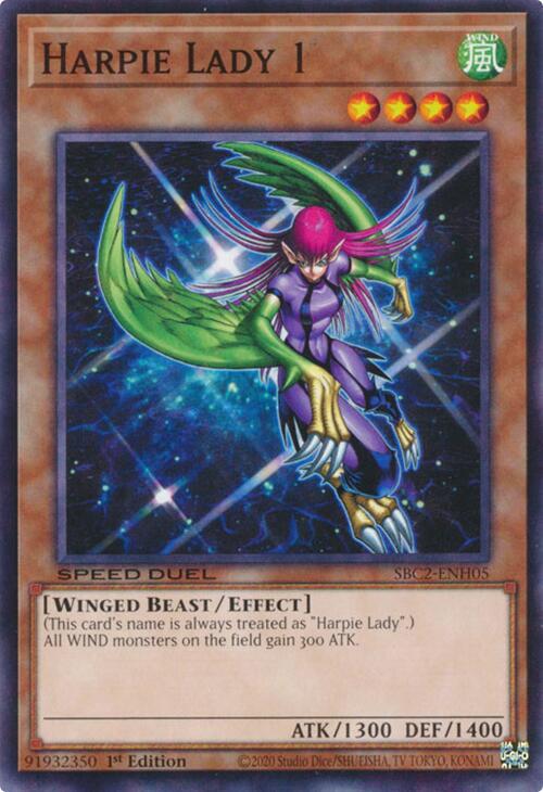 Harpie Lady 1 SBC2-ENH05 YuGiOh Speed Duel: Battle City Finals