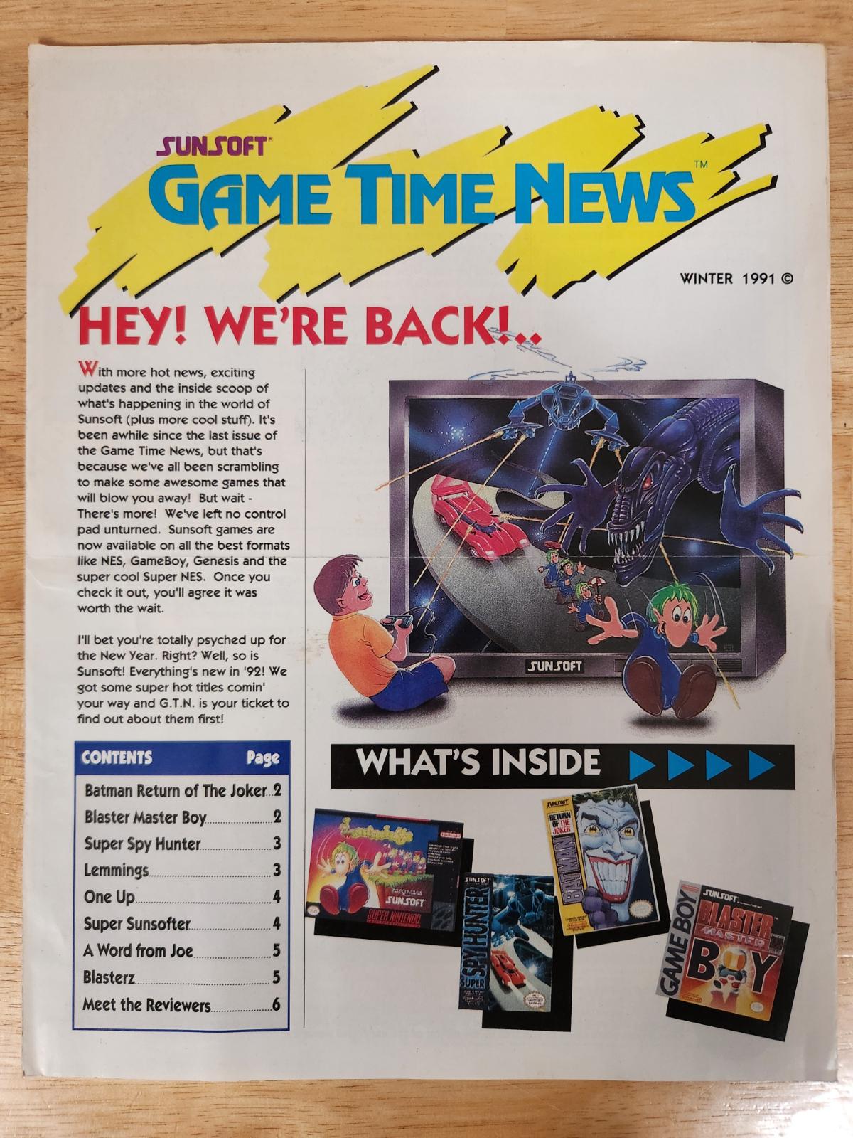 Sunsoft Game Time News Strategy Guide