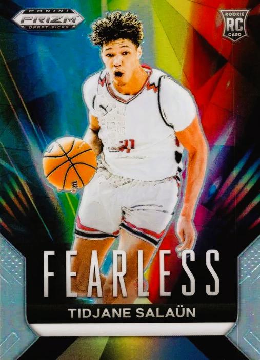 Tidjane Salaun #4 Basketball Cards 2024 Prizm Draft Picks Fearless