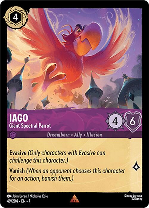 Iago - Giant Spectral Parrot #49 Lorcana Archazia's Island