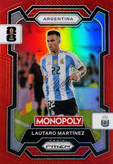 2026 Panini Prizm Monopoly FIFA World Cup Lautaro Martinez [Red] #2 card