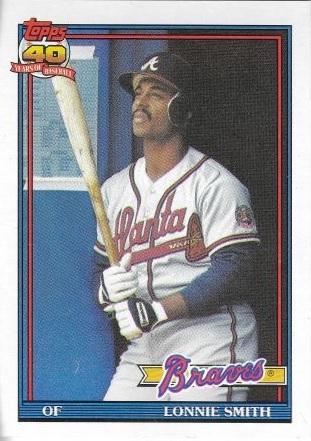 Lonnie Smith #306 Baseball Cards 1991 Topps