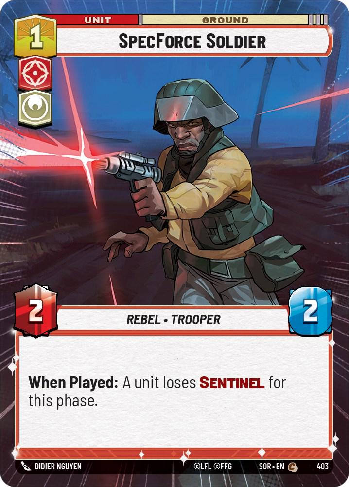 SpecForce Soldier [Foil Hyperspace] #403 Prices | Star Wars Unlimited ...