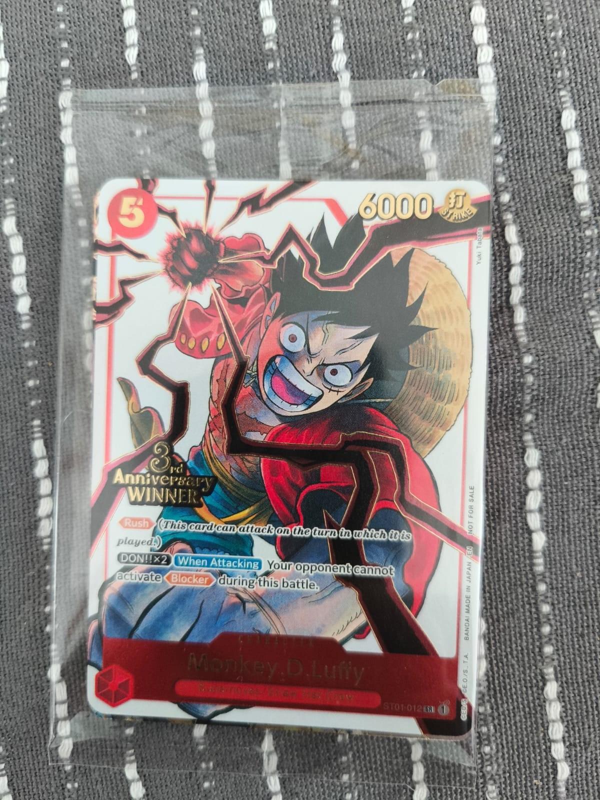 Monkey.D.Luffy 3rd Anniversary Winner Sealed Pack Prices | One