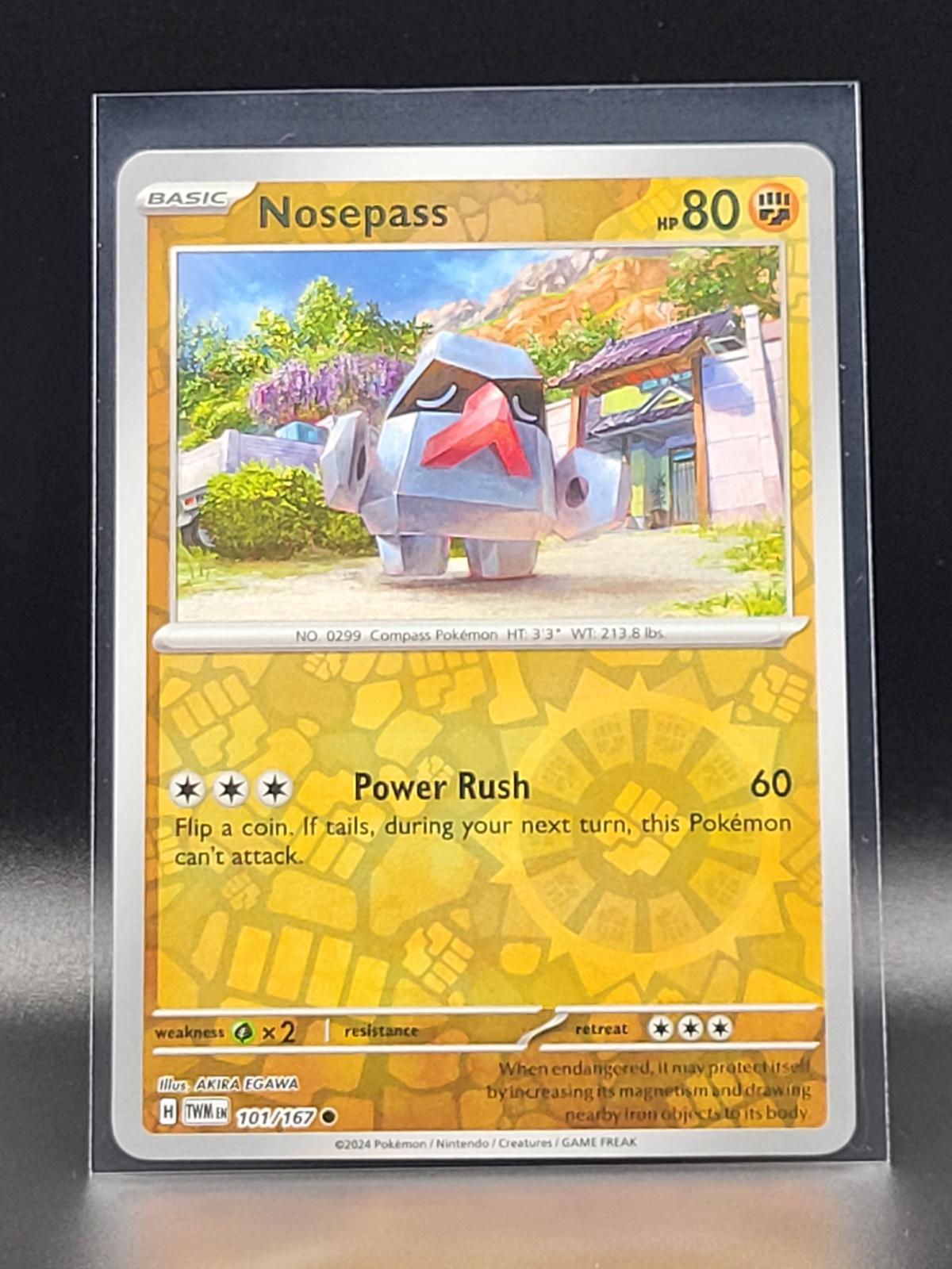 Nosepass [Reverse Holo] #101 Prices | Pokemon Twilight Masquerade | Pokemon  Cards