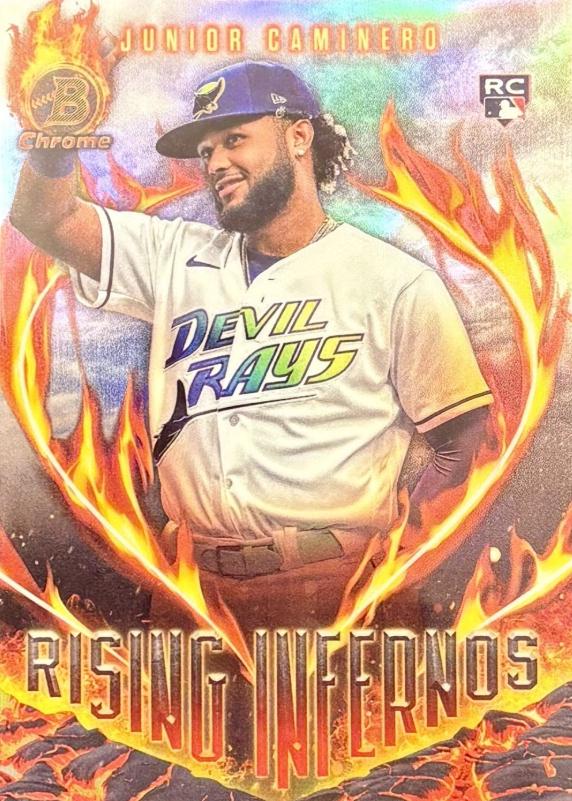 Junior Caminero #RI-6 2024 Bowman Baseball Rising Infernos