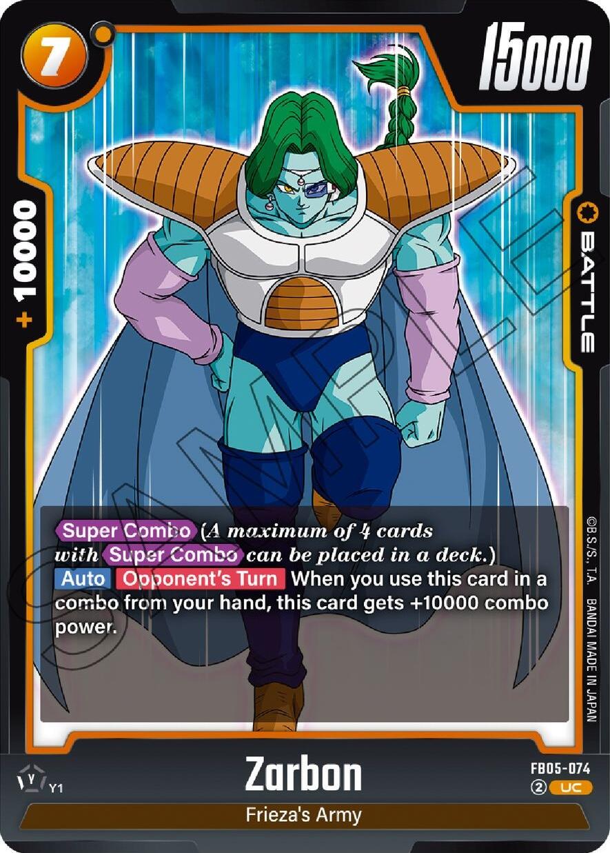 Zarbon FB05-074 Dragon Ball Super New Adventure