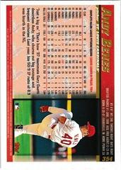 Back Of Card | Andy Benes Baseball Cards 1998 Topps