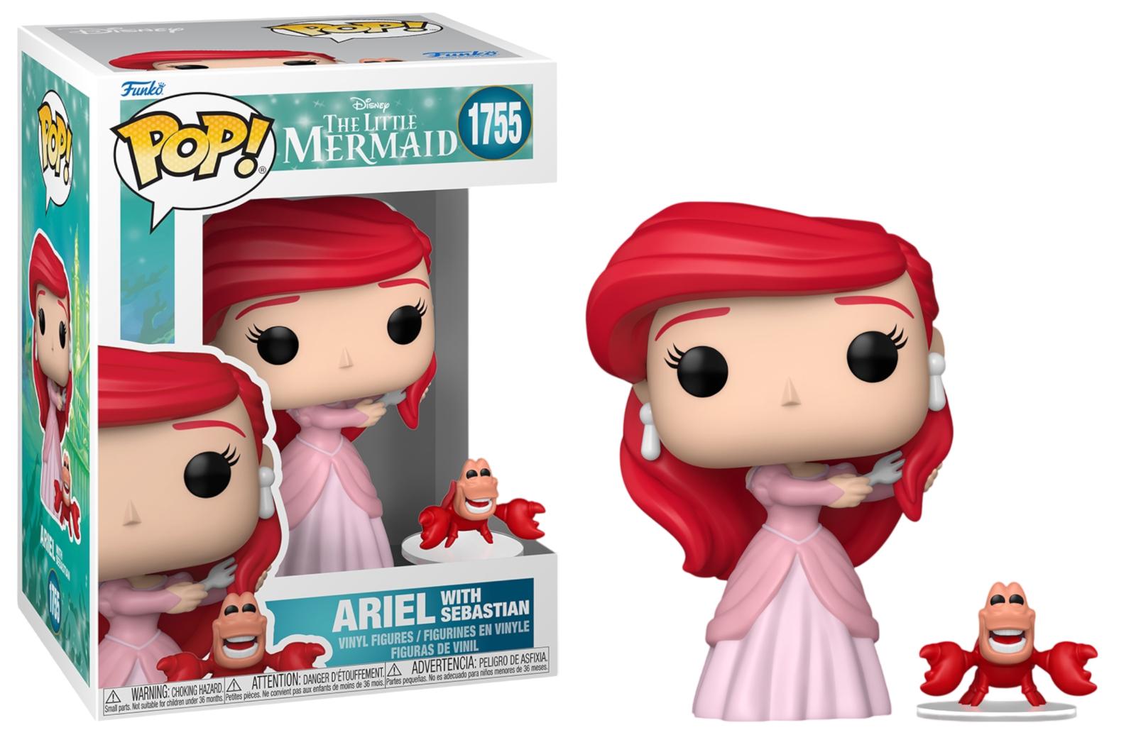 Ariel With Sebastian #1755 The Little Mermaid Funko Pop box and figure