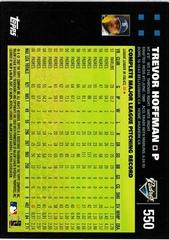 Back Of Card | Trevor Hoffman Baseball Cards 2007 Topps