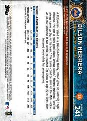 Back Of Card | Dilson Herrera Baseball Cards 2015 Topps