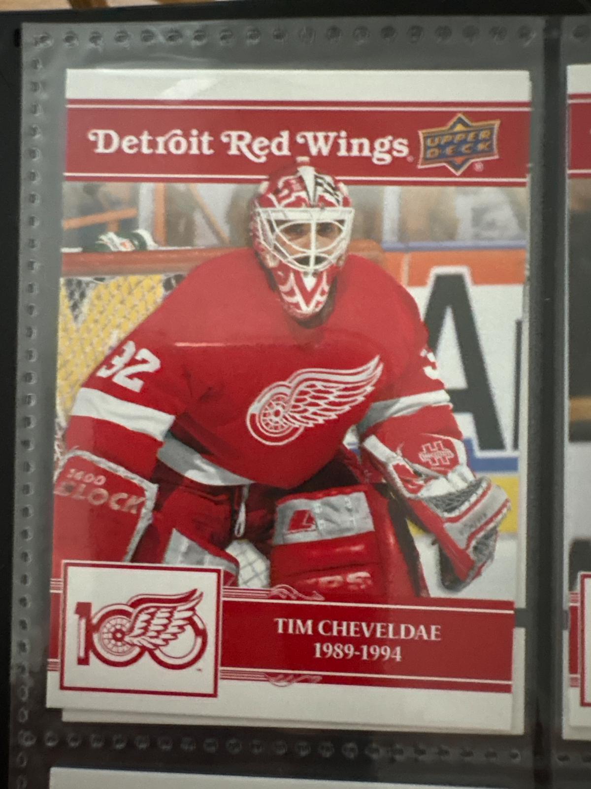 Tim Cheveldae #10 2025-26 Upper Deck Detroit Red Wings Centennial Hockey