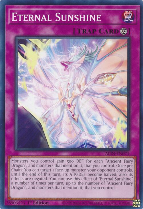 Eternal Sunshine ALIN-EN071 YuGiOh Alliance Insight