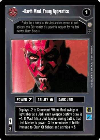 2001 Darth Maul, Young Apprentice