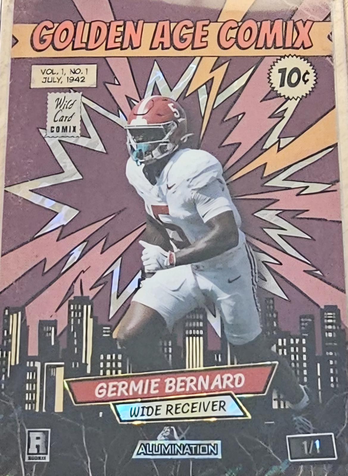 Germie Bernard #JGACPU3-GB 2026 Wild Card Alumination Just The Hits Football
