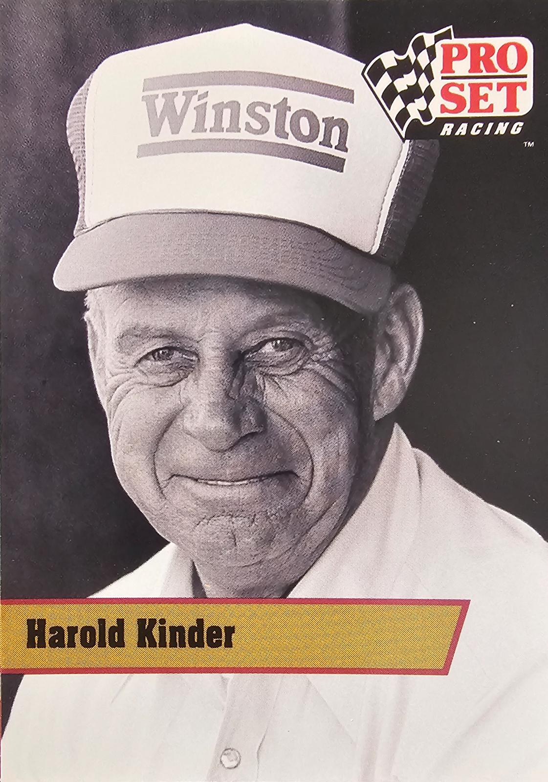 Harold Kinder #L7 Racing Cards 1991 Pro Set Legends