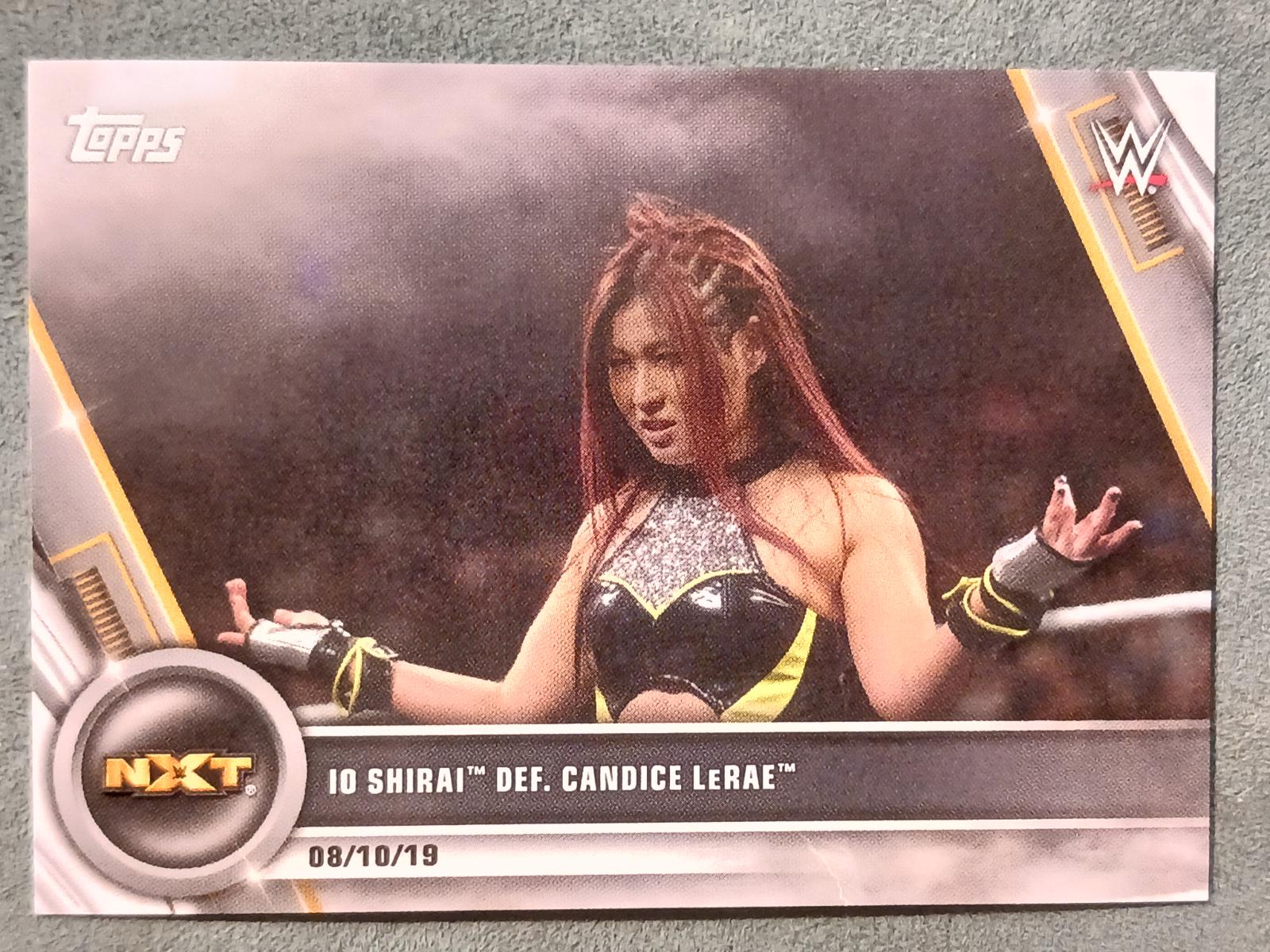 Io Shirai def. Candice LeRae #60 Wrestling Cards 2020 Topps WWE Women's Division
