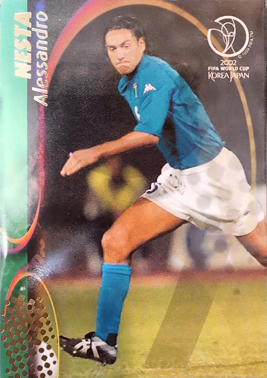 Alessandro Nesta #71 Soccer Cards 2002 Panini World Cup Korea Japan