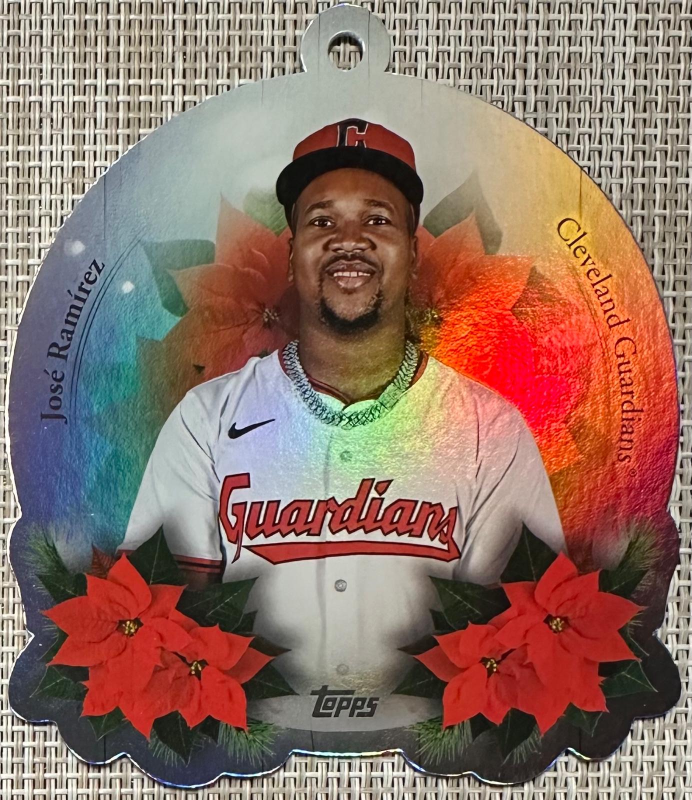 2025 Topps Holiday Oversized Die-Cut Ornaments Jose Ramirez #OO-18 card