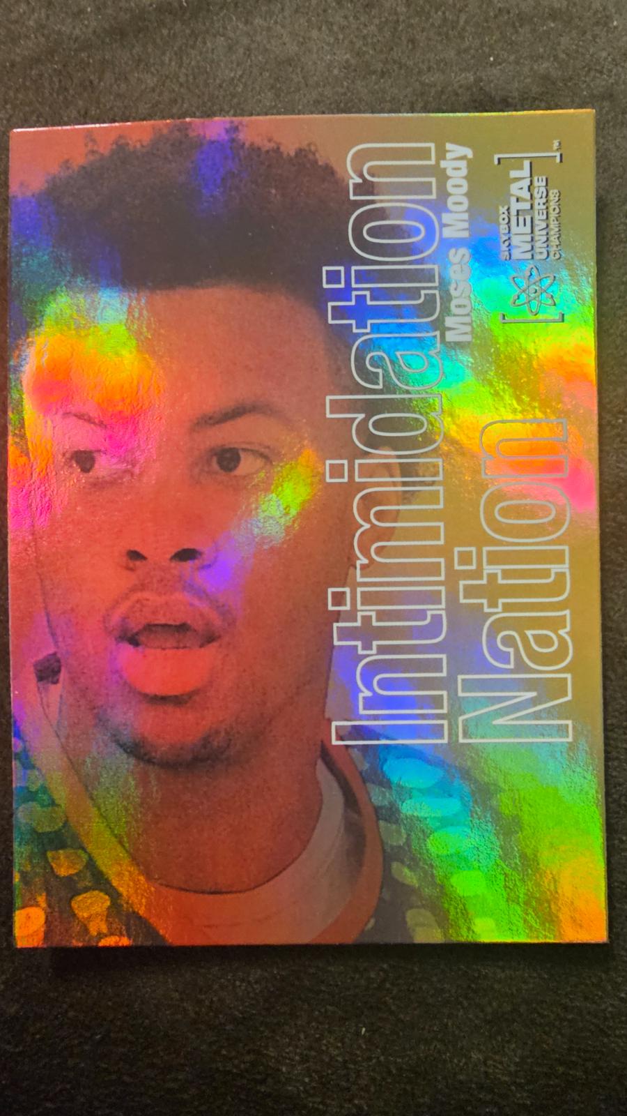 Moses Moody #IN-28 2021 Skybox Metal Universe Champions Intimidation Nation Basketball
