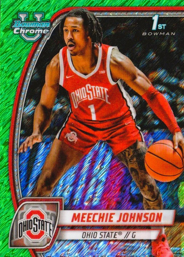 Meechie Johnson [Green Shimmer Refractor] #54 Prices | 2024 Bowman ...