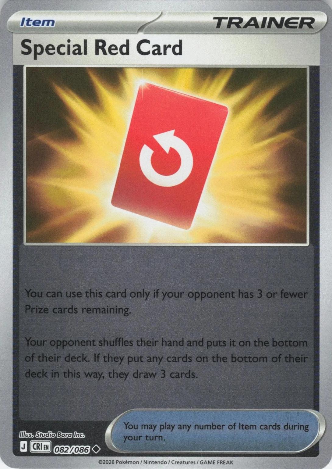 Special Red Card [Reverse Holo] #82 Prices | Pokemon Chaos Rising | Pokemon  Cards