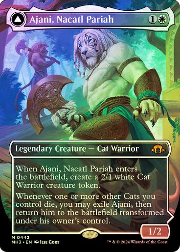 Ajani, Nacatl Pariah // Ajani, Nacatl Avenger [Borderless Foil