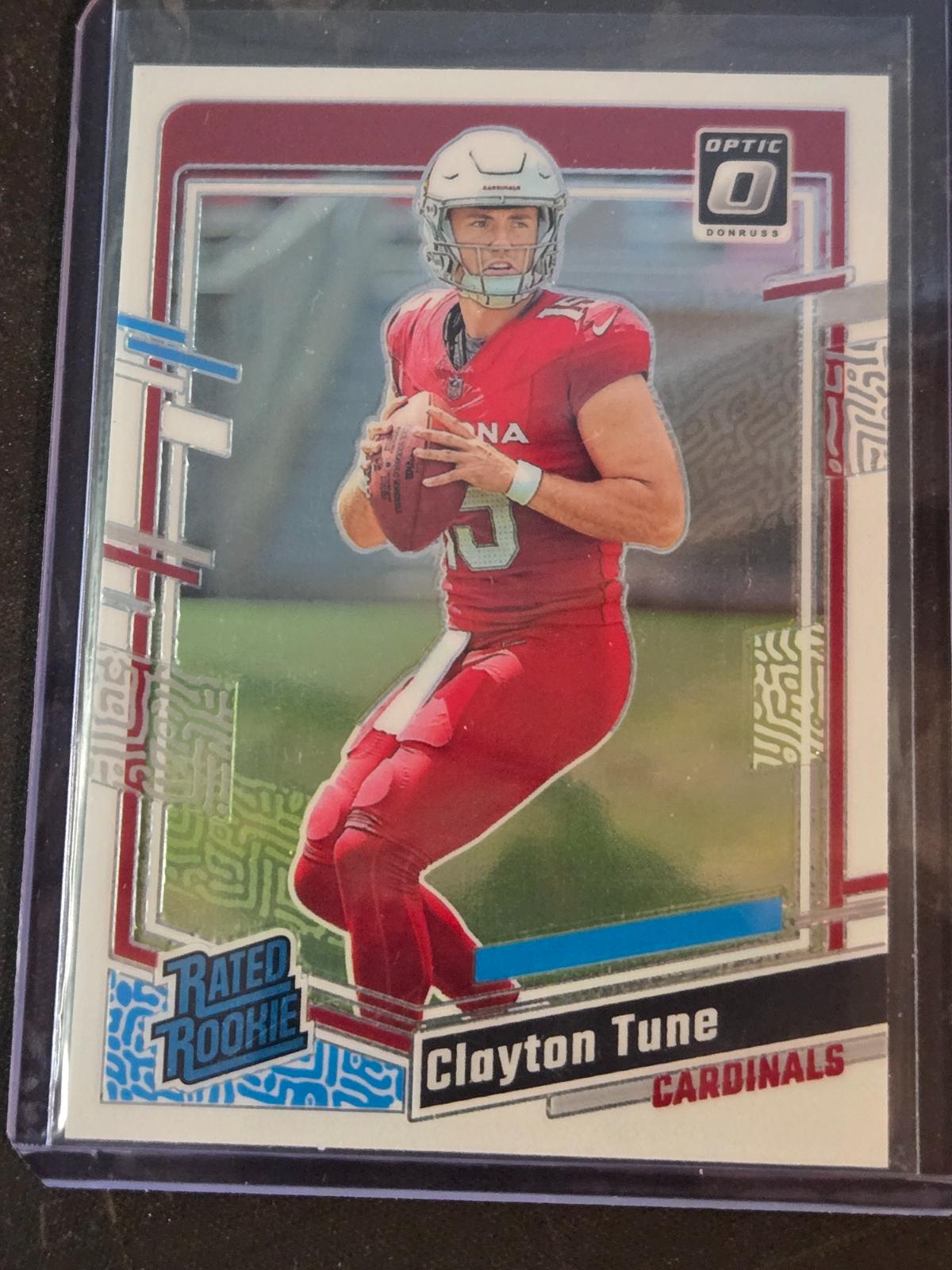 Clayton Tune #202 Football Cards 2023 Panini Donruss Optic