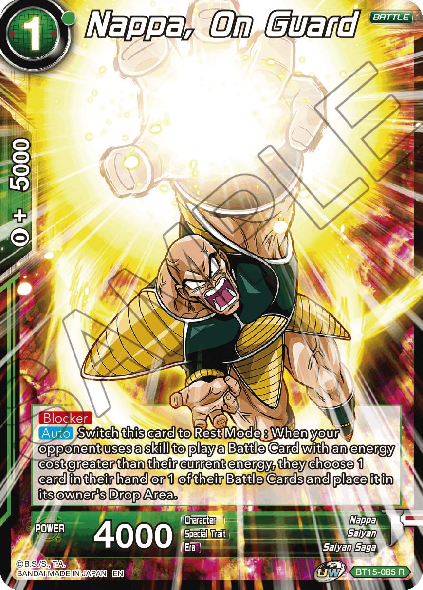 Nappa, on Guard BT15-085 Dragon Ball Super Saiyan Showdown