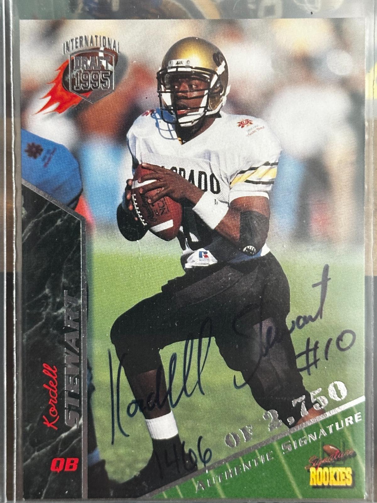 Kordell Stewart #67 1995 Signature Rookies Autographs International Football