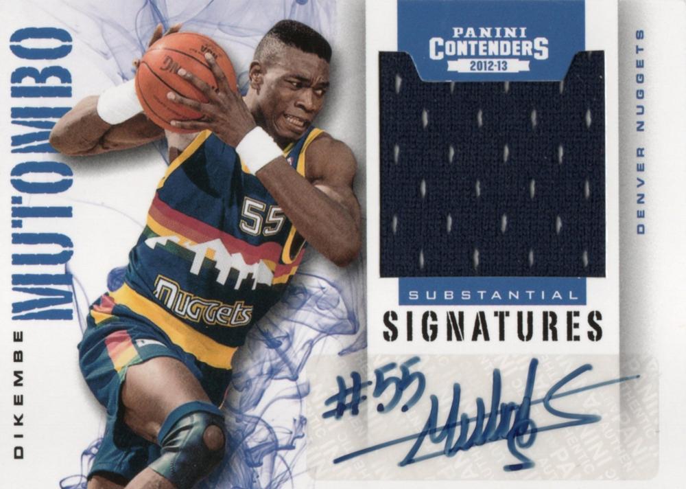 Dikembe Mutombo #79 2012 Panini Contenders Substantial Signatures Material Basketball