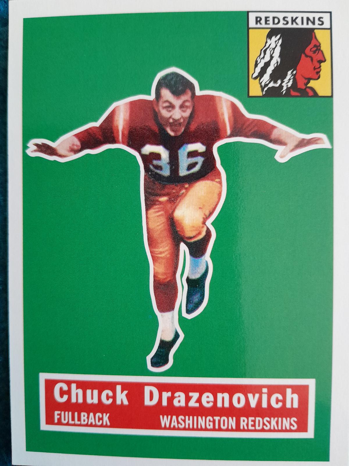 Chuck Drazenovich #37 1994 Topps Archives 1956 Reprint Football