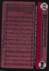 Back Of Card | Brian Downing Baseball Cards 1989 Topps