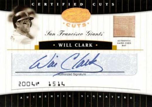 Will Clark #CC-79 2004 Leaf Certified Cuts Check Signature Baseball