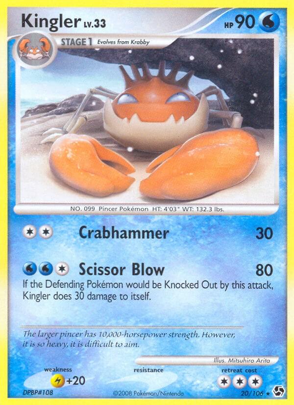 Kingler #20 Pokemon Great Encounters