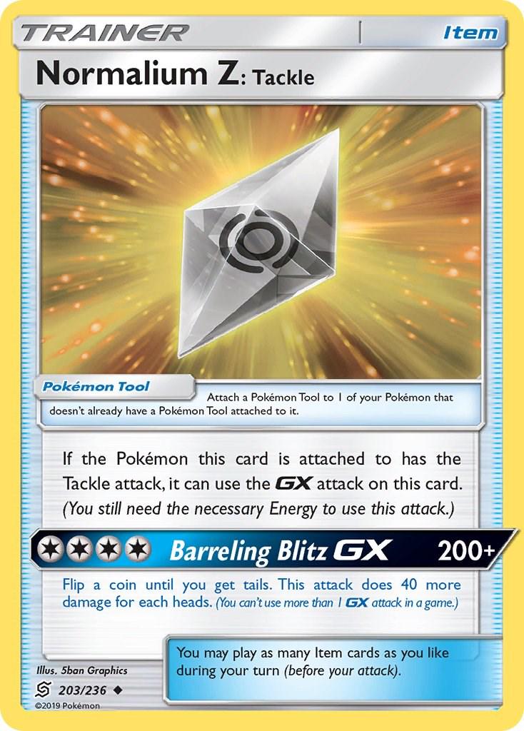Normalium Z: Tackle #203 Pokemon Unified Minds