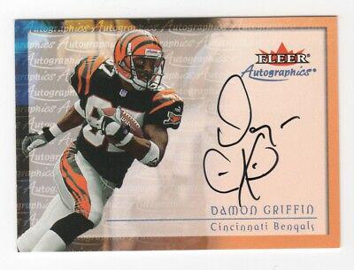 Damon Griffin Football Cards 2000 Fleer Autographics