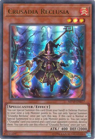 Crusadia Reclusia MP19-EN077 YuGiOh 2019 Gold Sarcophagus Tin Mega Pack