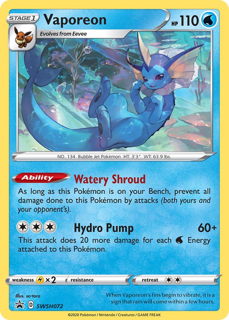 Vaporeon #SWSH072 Pokemon Promo