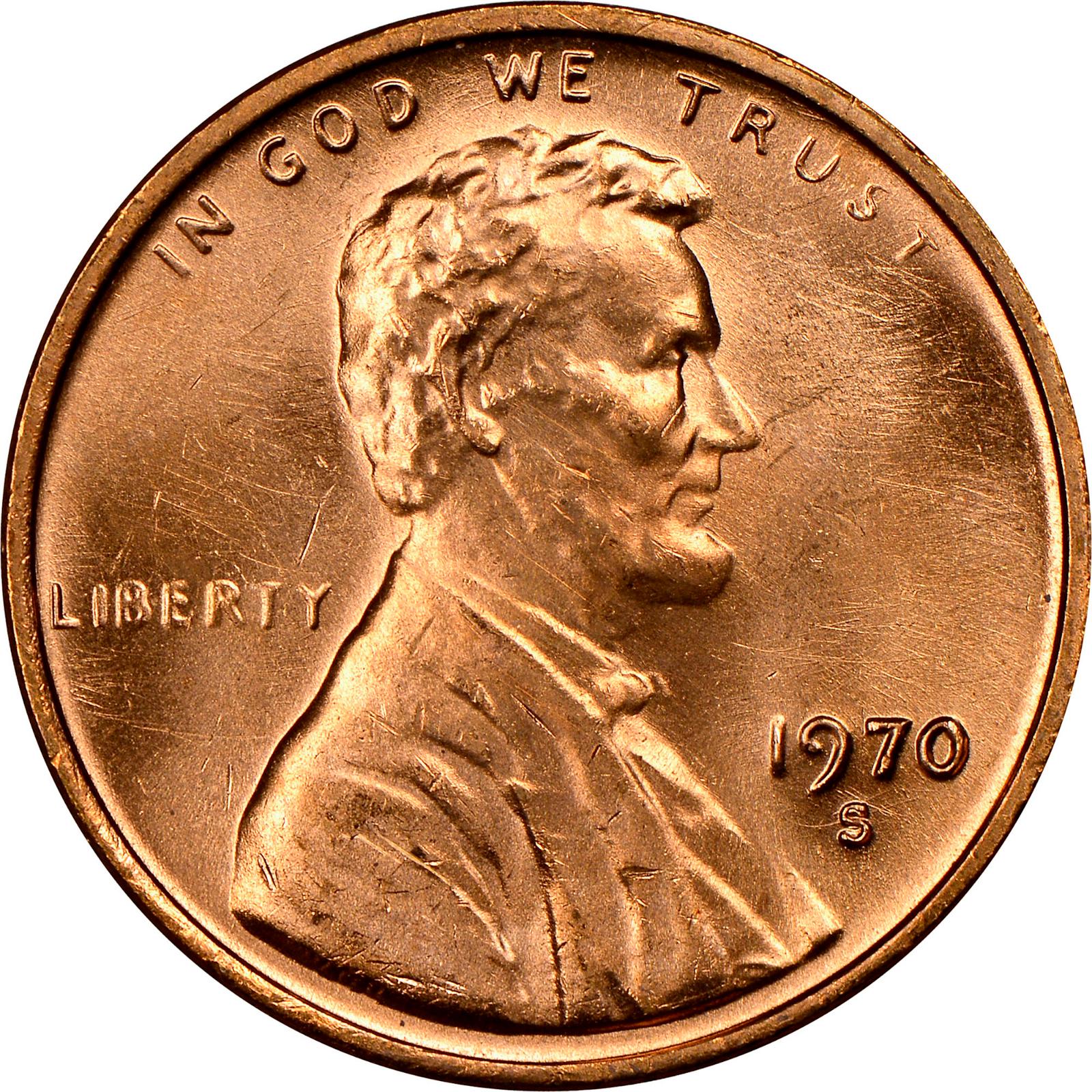 1970 S Coins Lincoln Memorial Penny