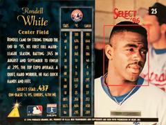 Rear | Rondell White Baseball Cards 1996 Select