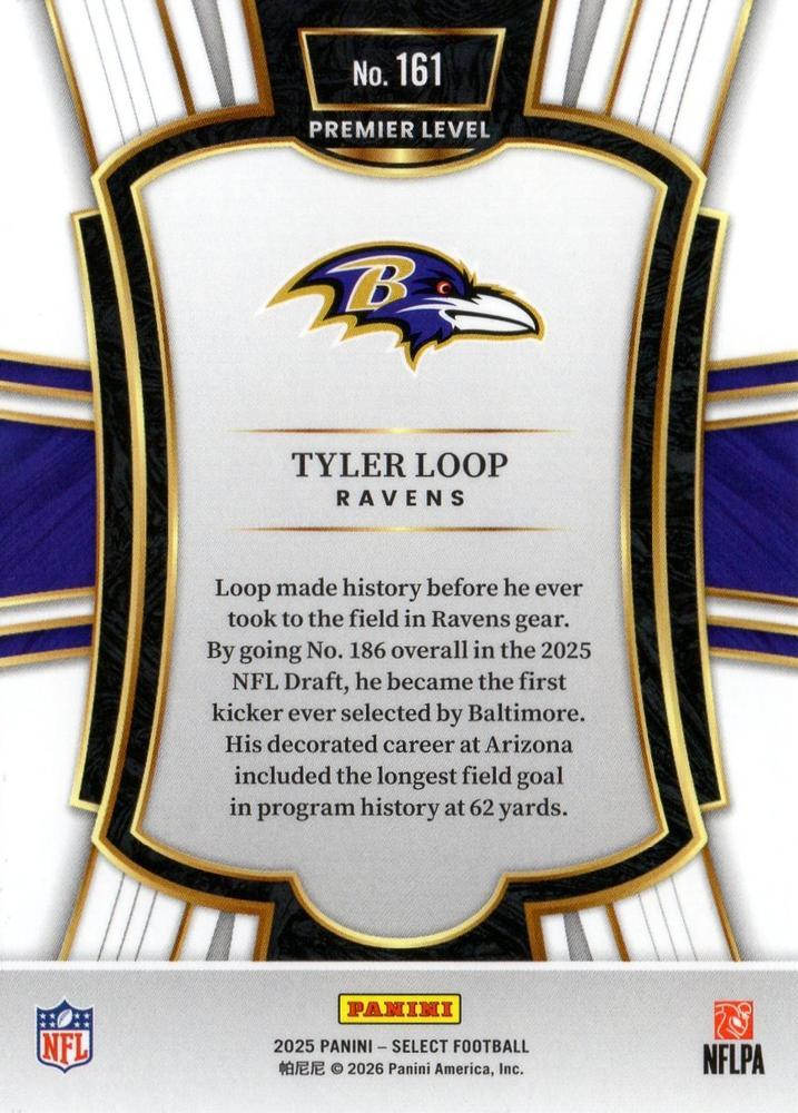 Tyler Loop #161 Prices [Rookie] | 2025 Panini Select | Football Cards
