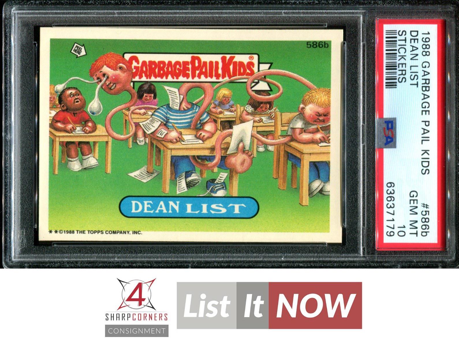 DEAN List #586b 1988 Garbage Pail Kids
