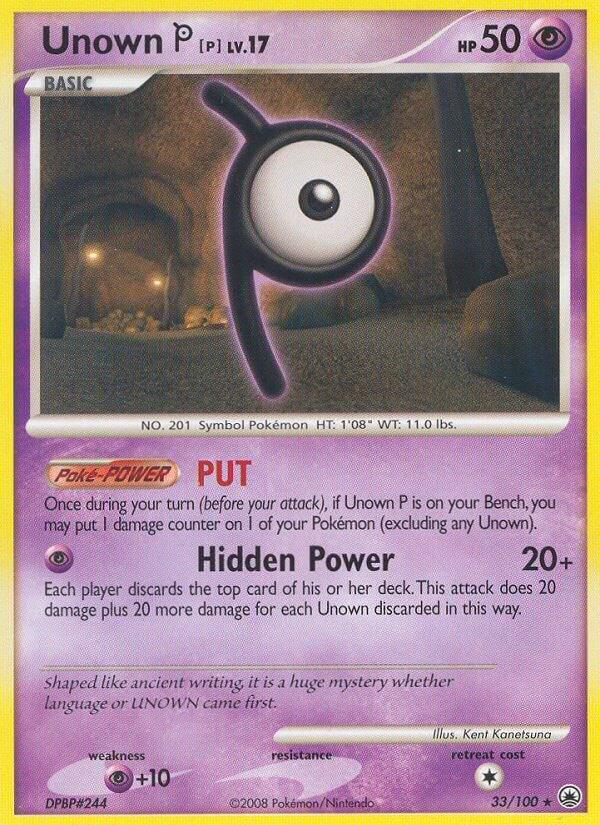 Unown P #33 Pokemon Majestic Dawn