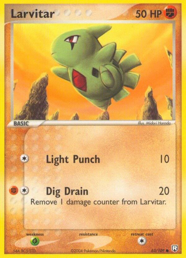 Larvitar #63 Pokemon Team Rocket Returns
