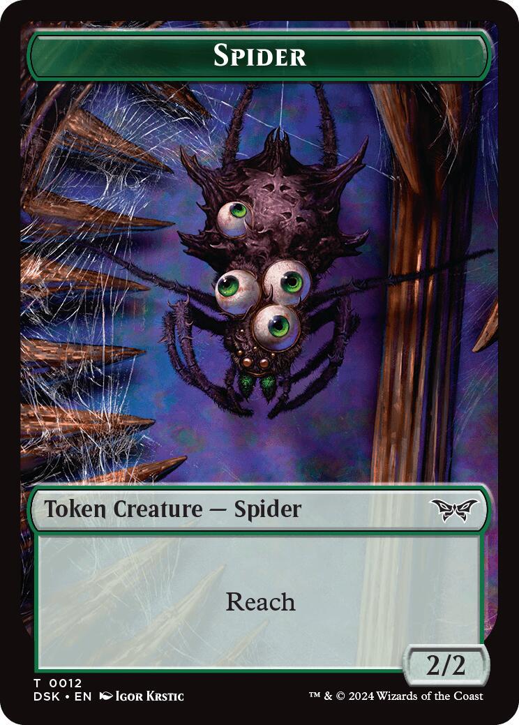 Tap to enlarge Spider – Token, Magic Duskmourn: House of Horror