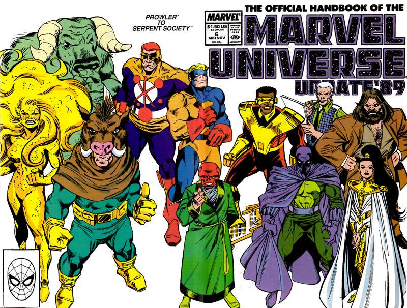 Official Handbook of the Marvel Universe #6 (1989) Comic Books Official Handbook of the Marvel Universe