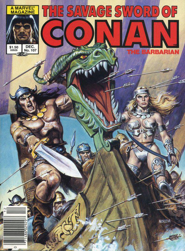 Savage Sword Of Conan The Barbarian #107 (1984) Comic Books Savage Sword of Conan the Barbarian
