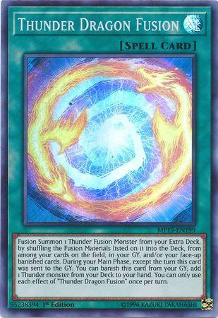 Thunder Dragon Fusion MP19-EN199 YuGiOh 2019 Gold Sarcophagus Tin Mega Pack