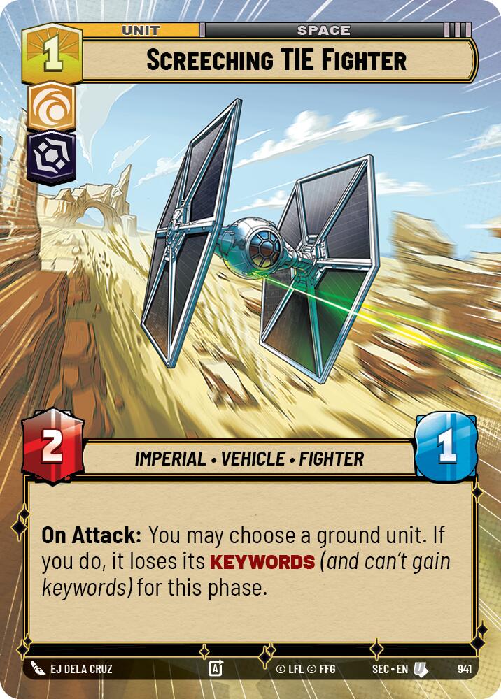 Screeching TIE Fighter [Hyperspace Foil] #941